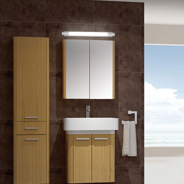 Modern Simple Aluminum Vanity Light Cylinder Shape Vanity Lamp with PC Shade for Bedroom