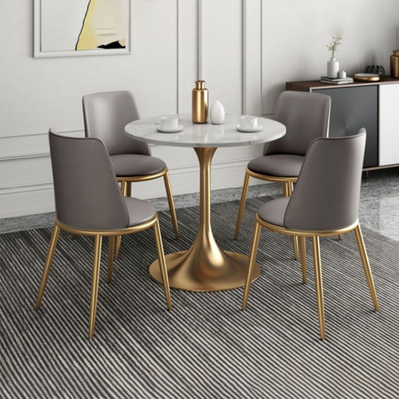 Modern Dining Set 1/4/5 Pieces Round Stone Dining Table for Dining Room
