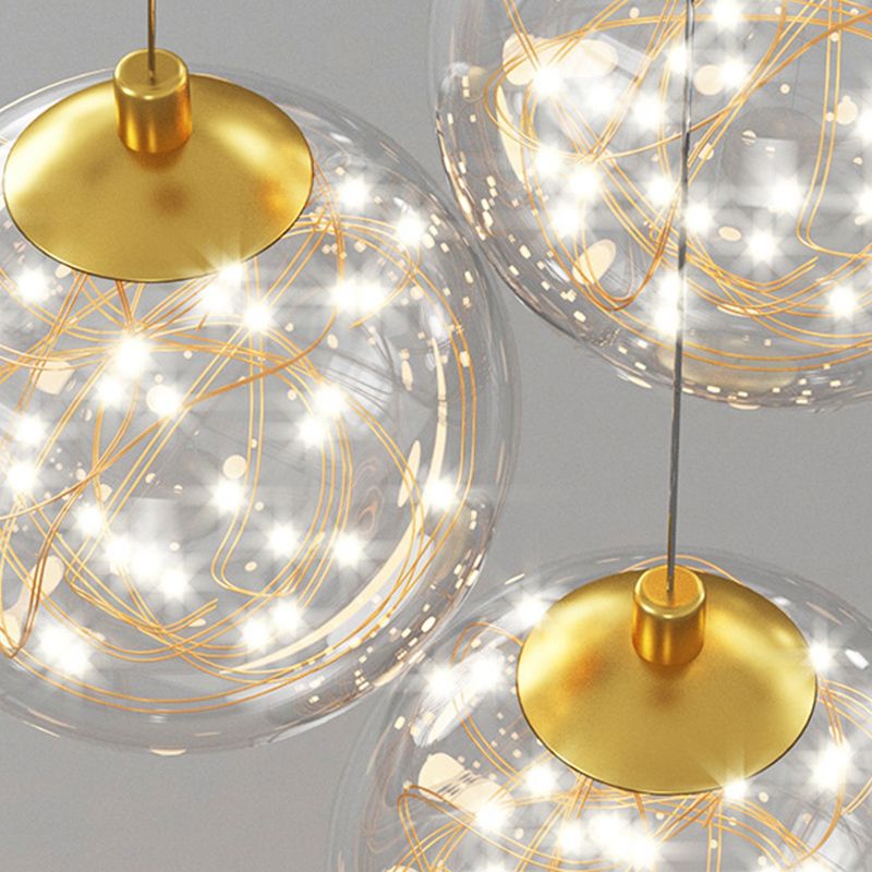 Circle Hanging Light Kit Modern Style Metal Multi Lights Hanging Ceiling Lights