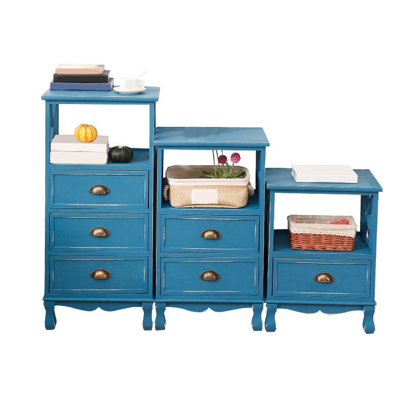Mid-Century Modern Wood Accent Chest with Drawer Rectangle Chest
