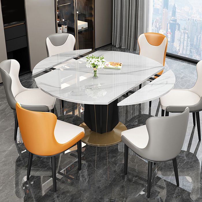 Mesa de comedor redonda Simplicity, mesa de piedra sinterizada con base de pedestal