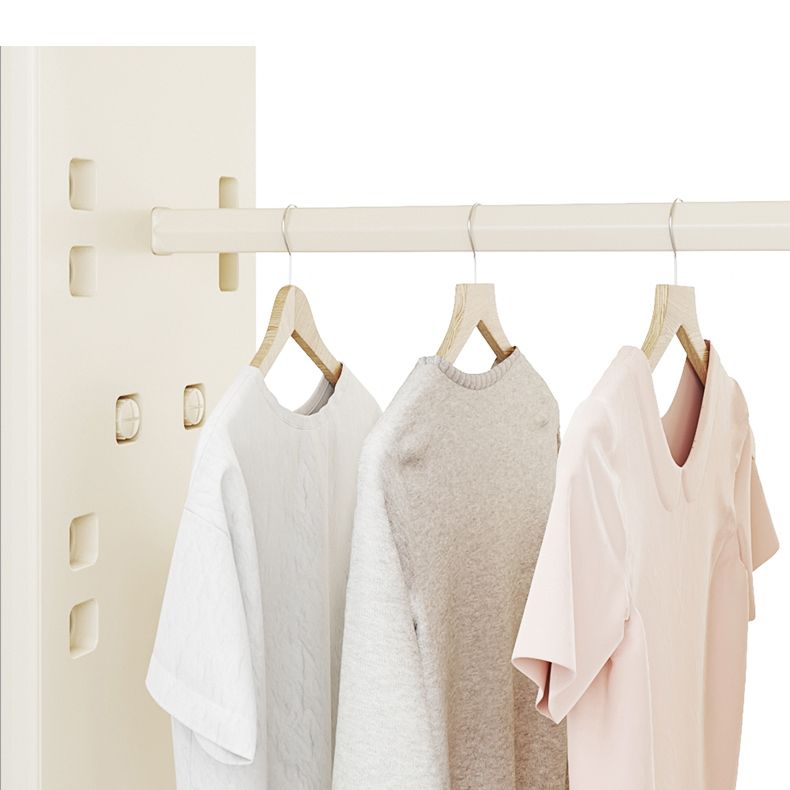 Modern Style Plastic Frame Wardrobe Freestanding Wardrobe with Shelves and Clothes Rail