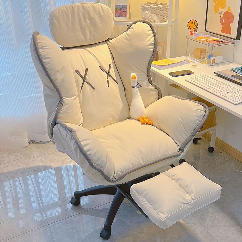 Contemporary Office Chair Nylon Base Swivel Rolling Task Chair with Wheels