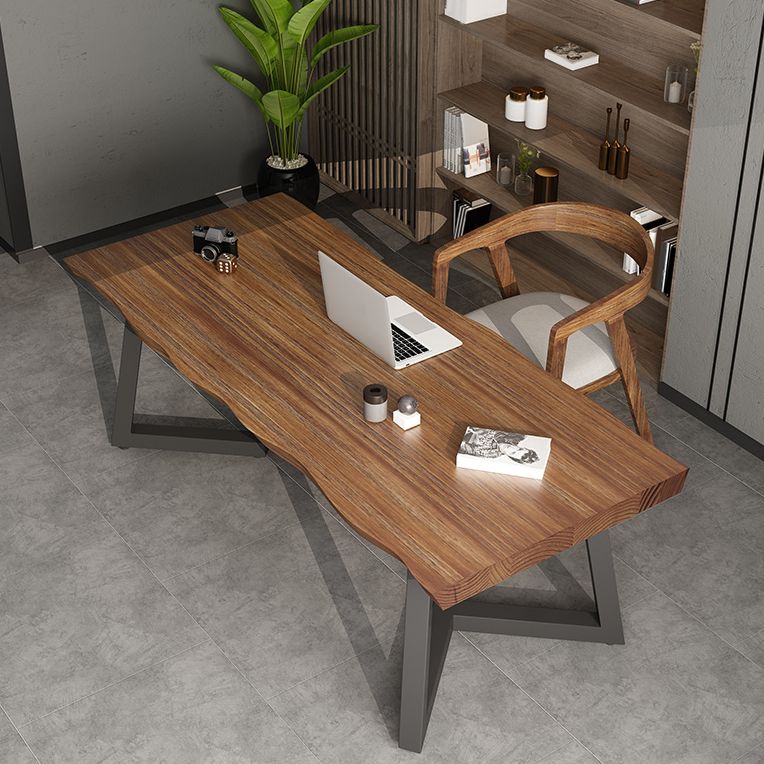 Industrial Dining Set 1/2 Pieces Solid Wood Double Pedestal Dinette Set