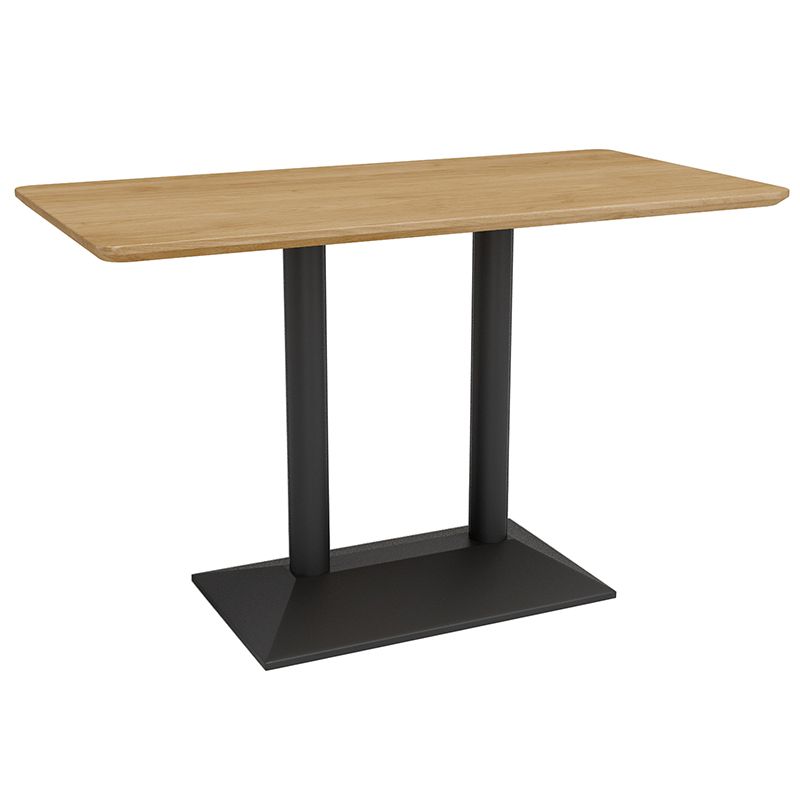 Colección de comedor de estilo industrial Mesa de comedor de madera maciza para el hogar