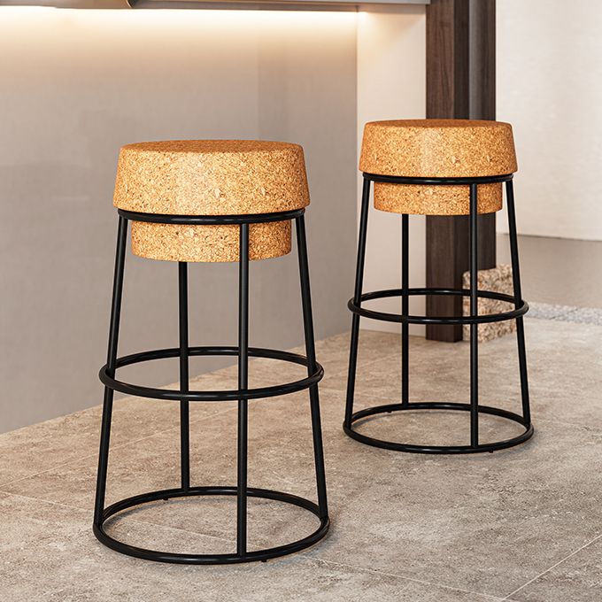 Moderno sgabello da bar per bancone senza schiena senza braccio senza braccio con sedile in legno