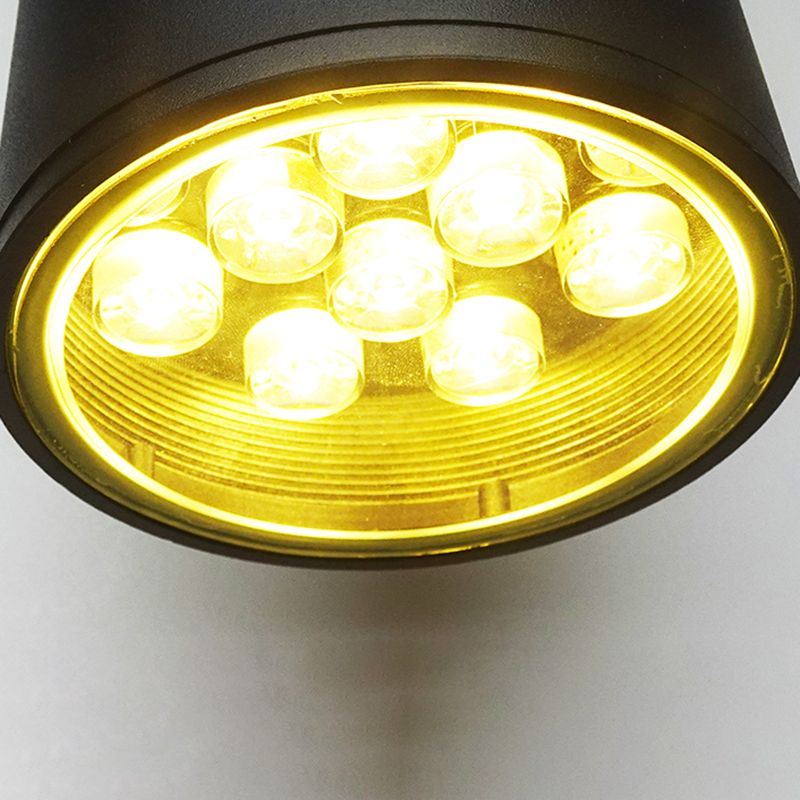 2 Light Cylindrical Wall Sconce Modern Style Metal Wall Lighting for Outdoor