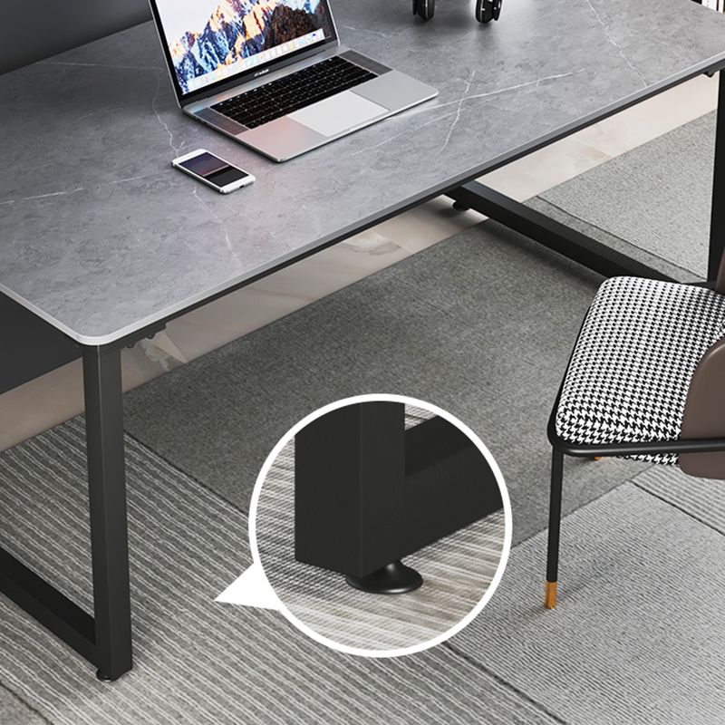Stone Industrial Writing Desk Sled Rectangular Office Desk for Home