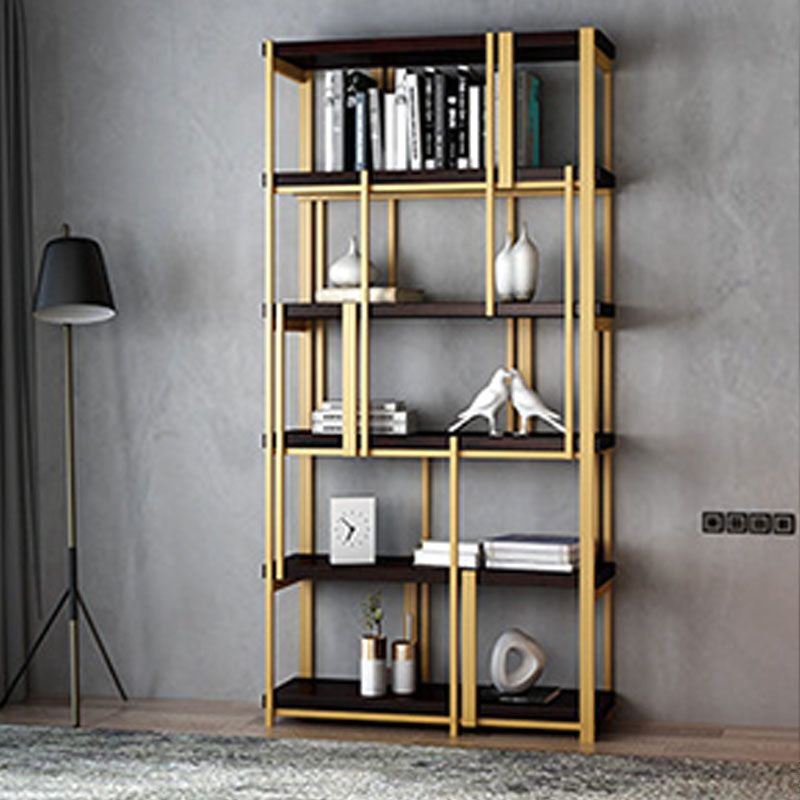 Modern Metal Bookshelf Black Etagere Open Shelf Bookcase Shelves Included