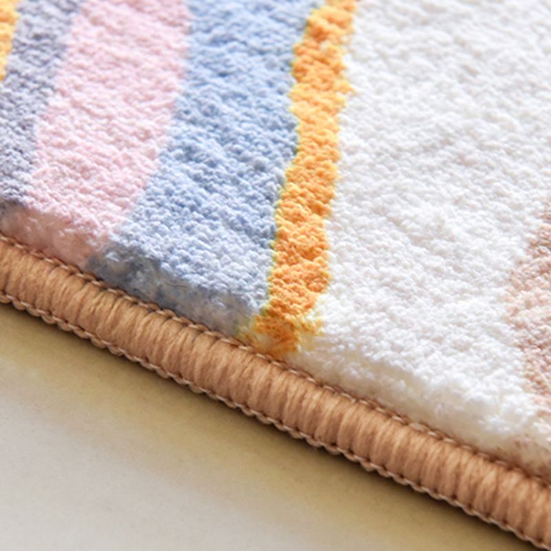 Apricot Tone Trendy Area Rug Polyester Abstract Print Rug Stain Resistant Indoor Rug for Living Room