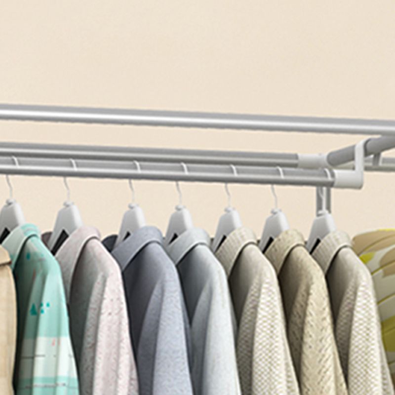 Modern Bedroom Wardrobe Armoire Steel Frame Wardrobe with Drawers