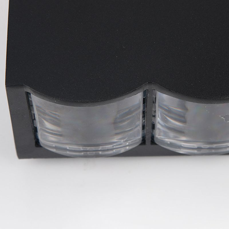 Geometric Wall Light Fixture Modern Metal Wall Sconce in Black/White