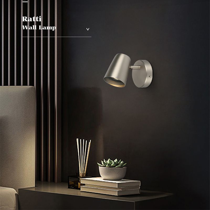 Dormitorio luminosos simples luminosos 1 iluminación de pared giratoria de metal ligero