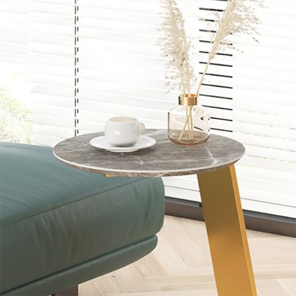 19.69" Tall Contemporary Style Side End Table Metal C Round Sofa Side Accent Table