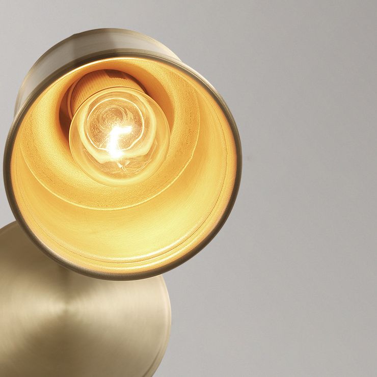 1-Light Simplicity Brass Wall Sconce Angle Adjustable Design Postmodern Style Wall Mount Light for Bedroom