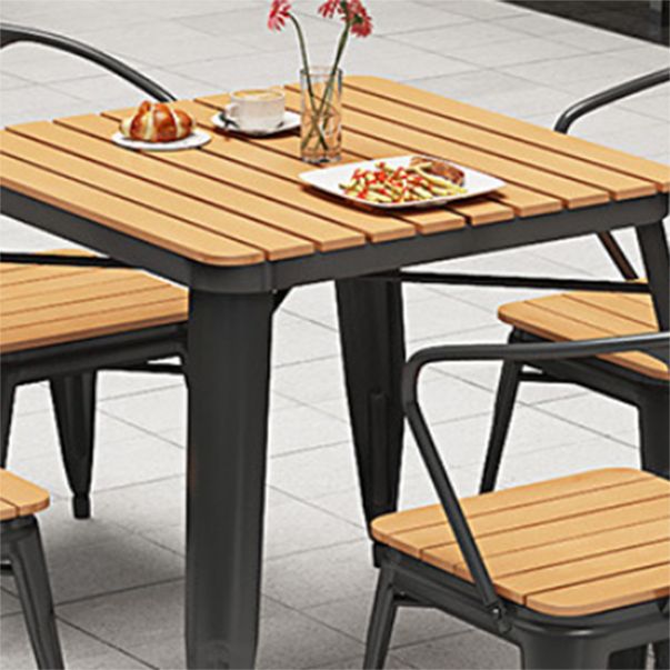 Industrial 1/3/5/7 Pieces Metal Dining Set Reclaimed Wood Dining Table Set for Outdoor