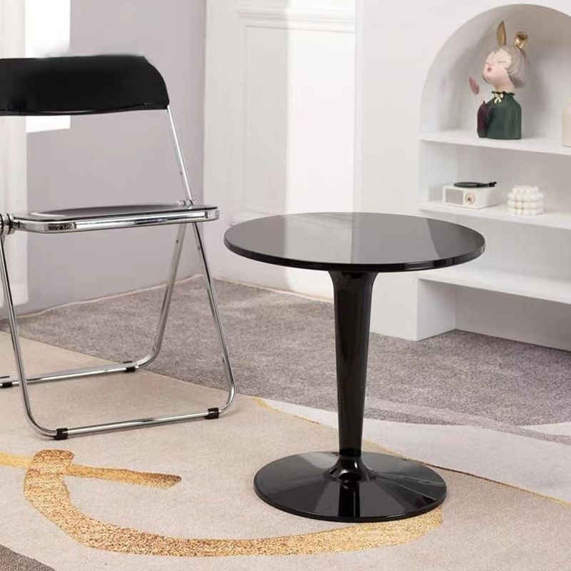 Pedestal Modern 1 Single Coffee Table Round Acrylic Cocktail Table