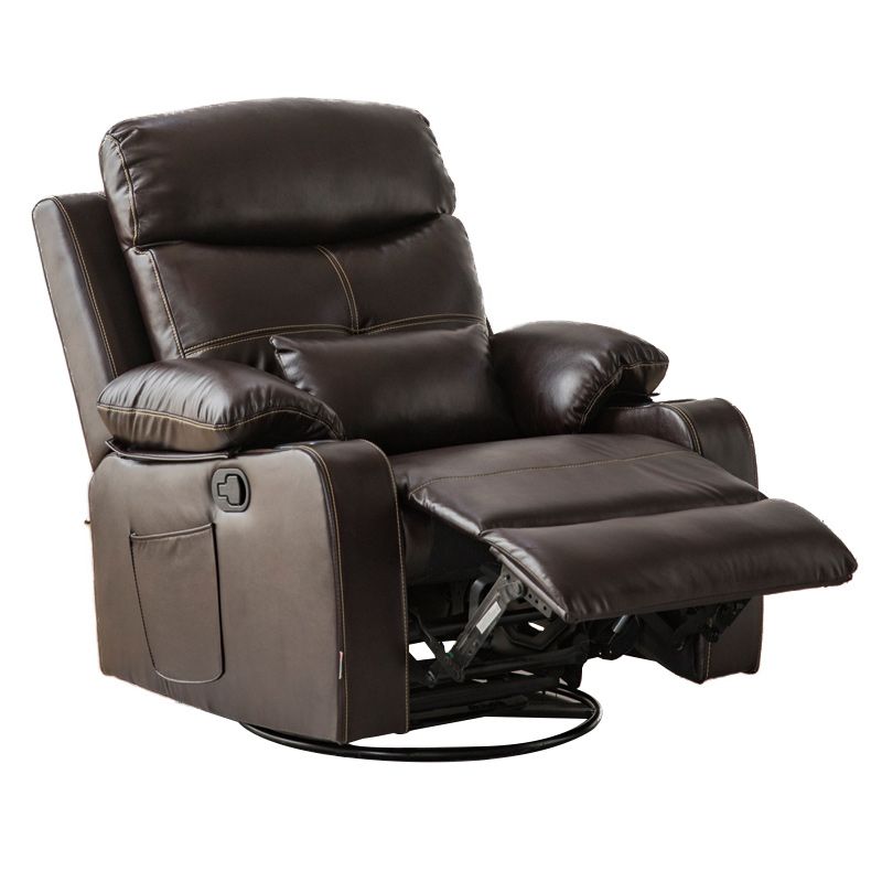 Contemporary Rocking Home Theater Recliner Solid Color Home Theater Recliner