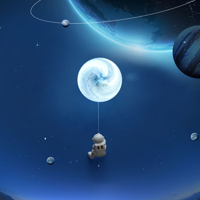 Lampada da parete astronauta e piante