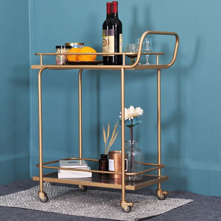Home Dining Prep Table Modern Rectangular Prep Table with Casters