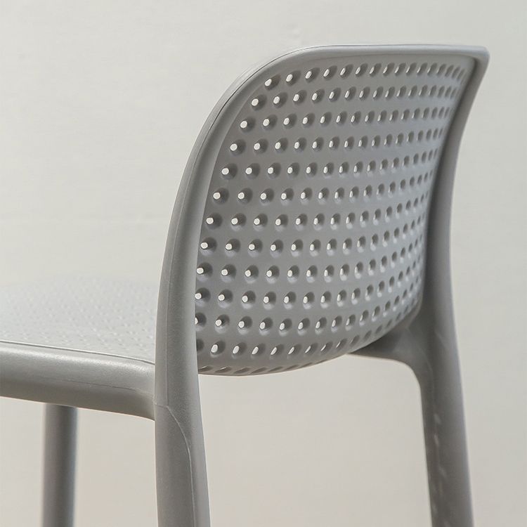 Moderner Thekenhocker ohne Armlehnen, Kunststoff-Schlafzimmer-Barhocker mit Kunststoffsitz