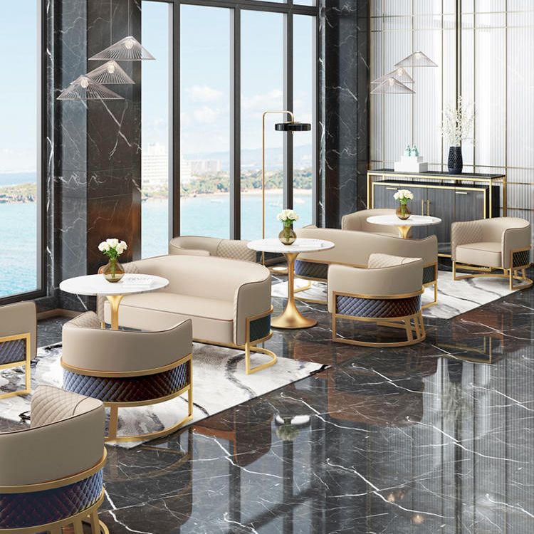 Glam Style Dinette Set 1/4/5 Pcs Round Stone Dinette Table with Solid Chair