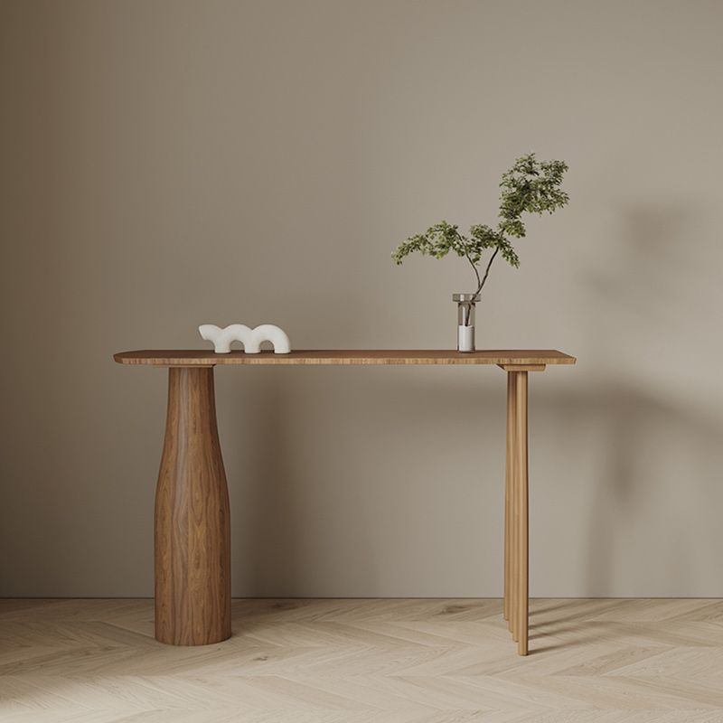 1/3 Pieces Modern Rectangular Pub Table Set Pine Wood Counter Table with High Stools