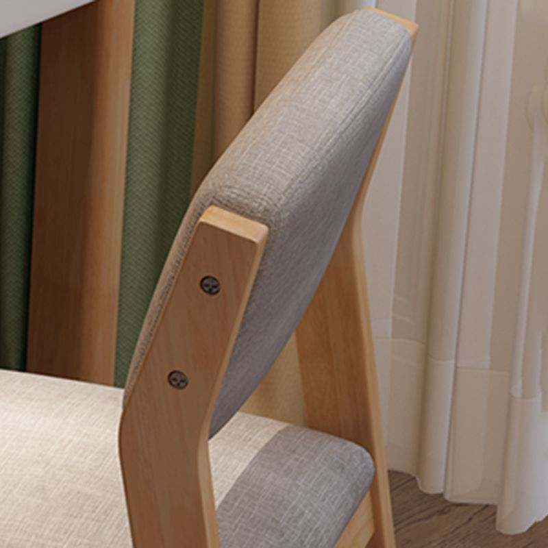 Contemporary Style Dining Wooden Chair Kitchen Dining Open Back Armless Chairs