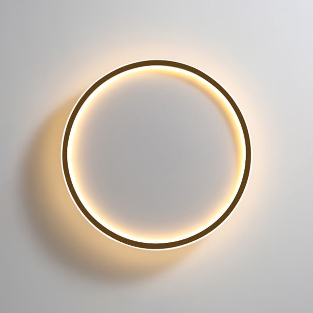 Black Circle Flush Ceiling Light Fixture Nordic Style LED Metal Flush Mount Light