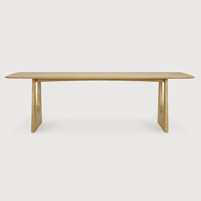 Wood Dining Table Traditional Luxury Dining Table with Sled Base