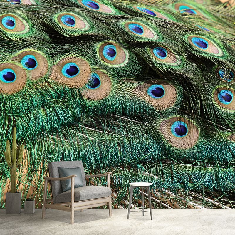 Vivid Feathers Wall Paper Murals Mildew Resistant Living Room Wall Decor
