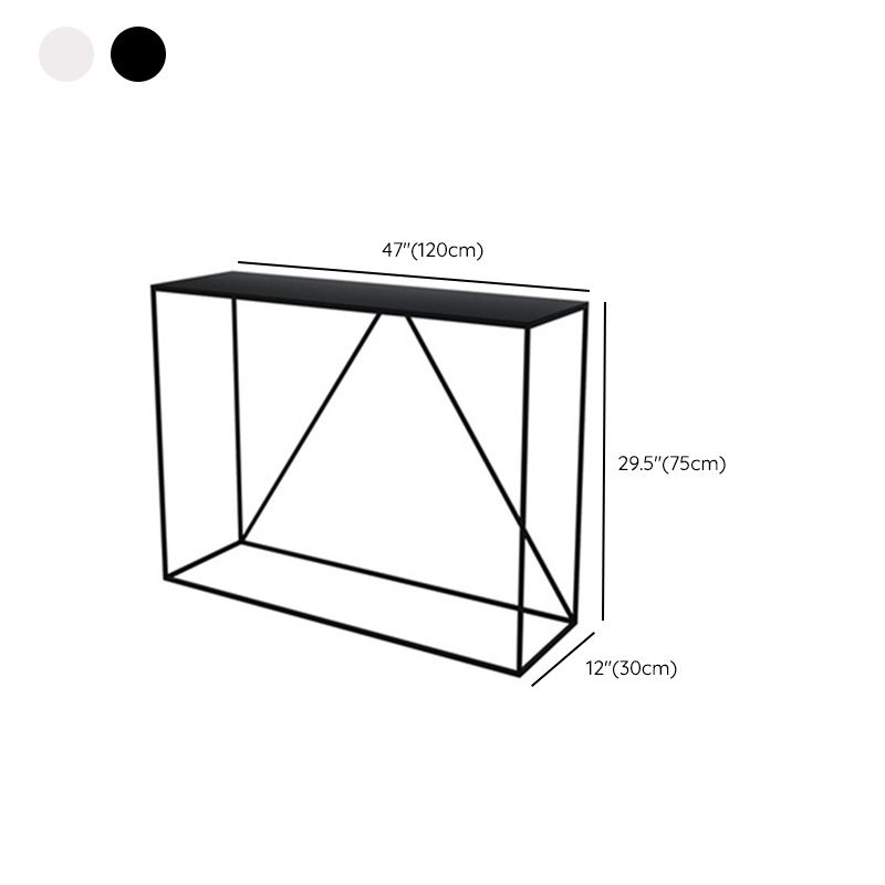 Rectangle Contemporary Console Accent Table Antique Finish Console Sofa Table in Metal