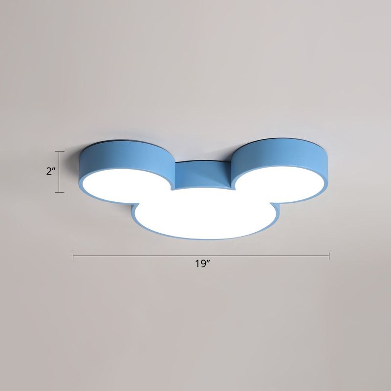 Acrylic Mice Head Flush Mount Lighting Modernist LED Ceiling Light Fixture for Bedroom