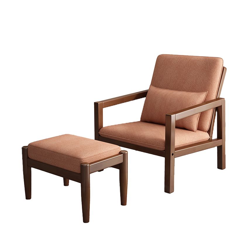Nordic Style Wood Arms Included with Cushion Lounge Accent Chair