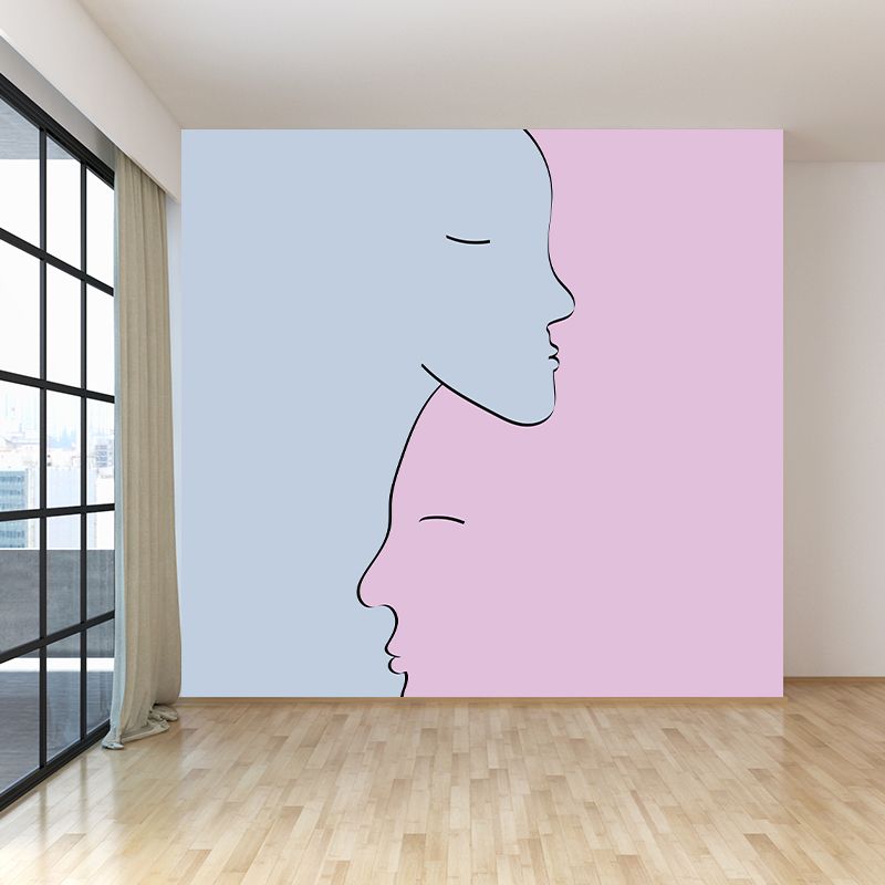 Illustration Environment Friendly Mural Wallpaper Line Art Indoor Wall Mural