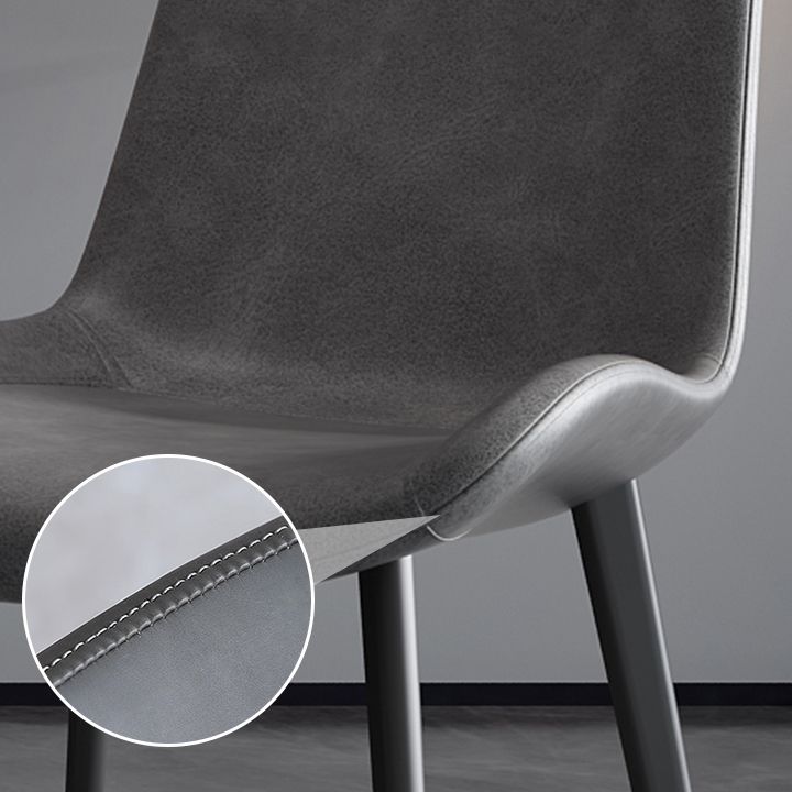 Contemporary Restaurant Upholstered Side Chair Matte Finish Parsons Dining Chair (Set of 2)