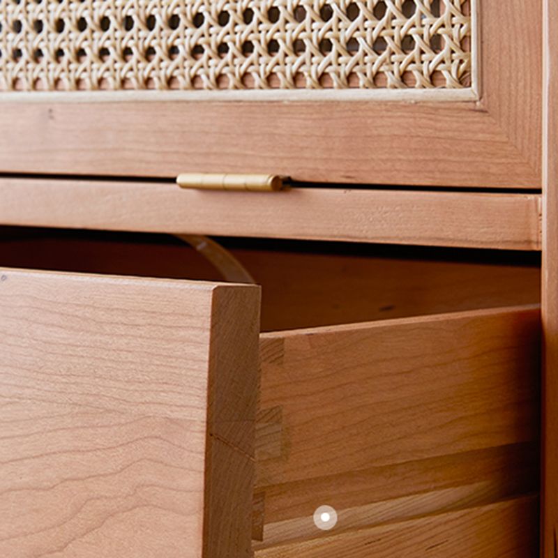 Nordic Style Cherry Wood Storage Sideboard Cabinet with Drawers