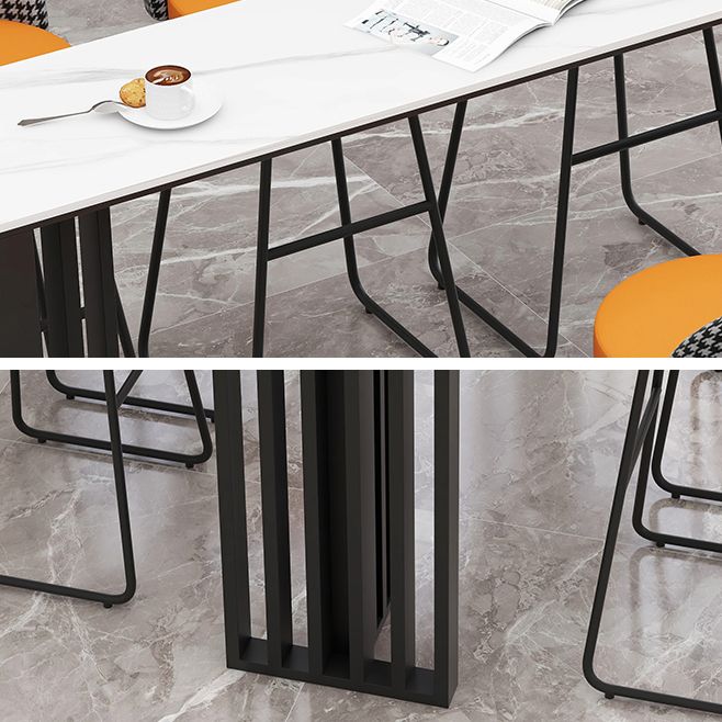 Contemporary Rectangular Bar Table Set 1/2/7 Pcs Leather Upholstered Counter Stool