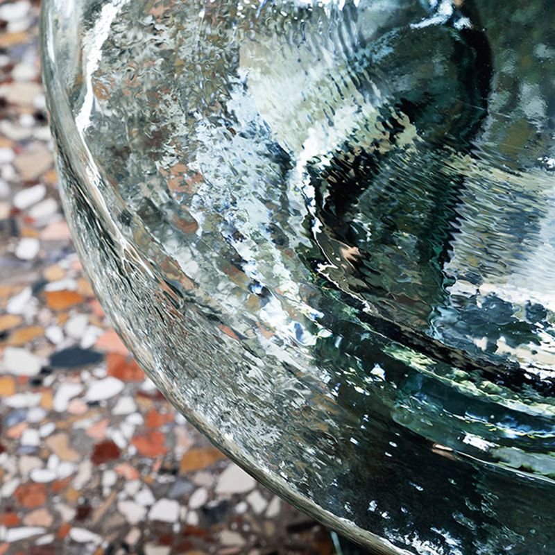 Contemporary Round Glass Top Sofa Side Accent Table Pedestal Side End Table