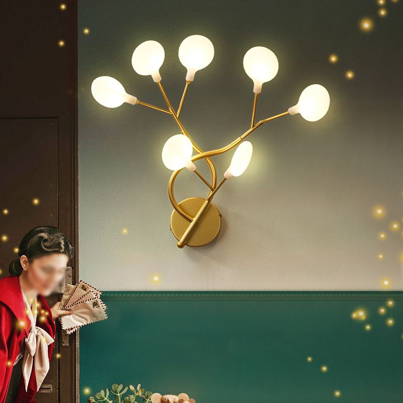 Modern Glowworm Wall Mount Light Fixture Acrylic LED Bedside Wall Lighting Ideas