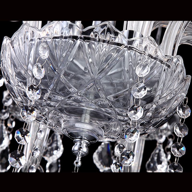 Lámpara de araña de velas iluminación de vidrio tradicional iluminación para restaurante