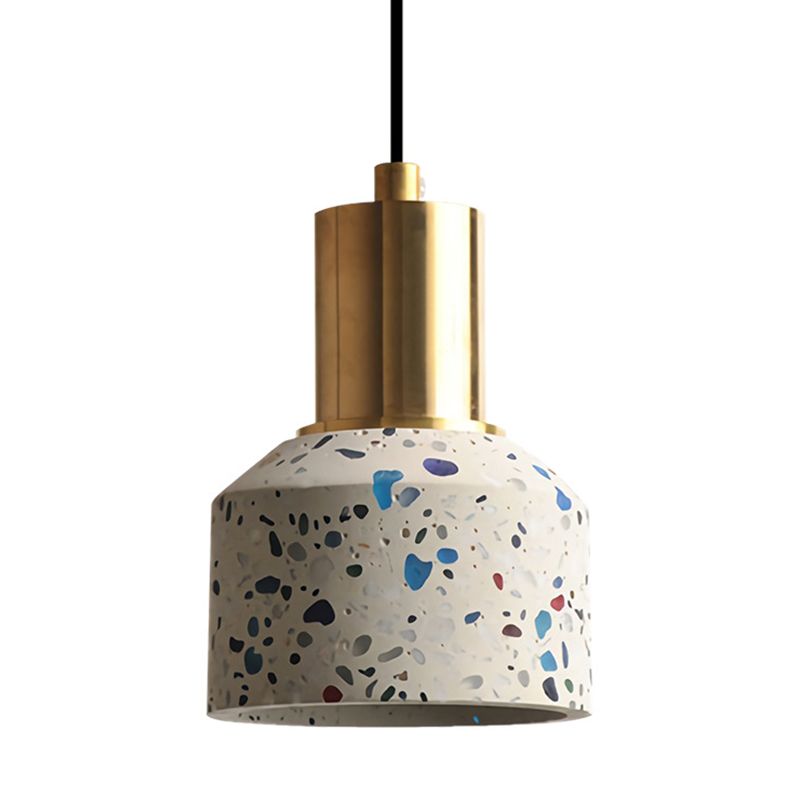 1 Light Pendant Lighting Modern Style Geometric Shape Stone Hanging Lamp for Bedroom