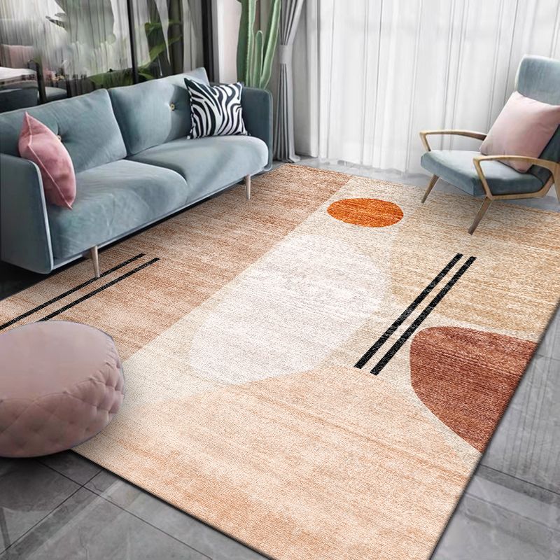 Adults Contemporary Area Carpet Stain Resistant Rectangle Rug Color Block Indoor Rug