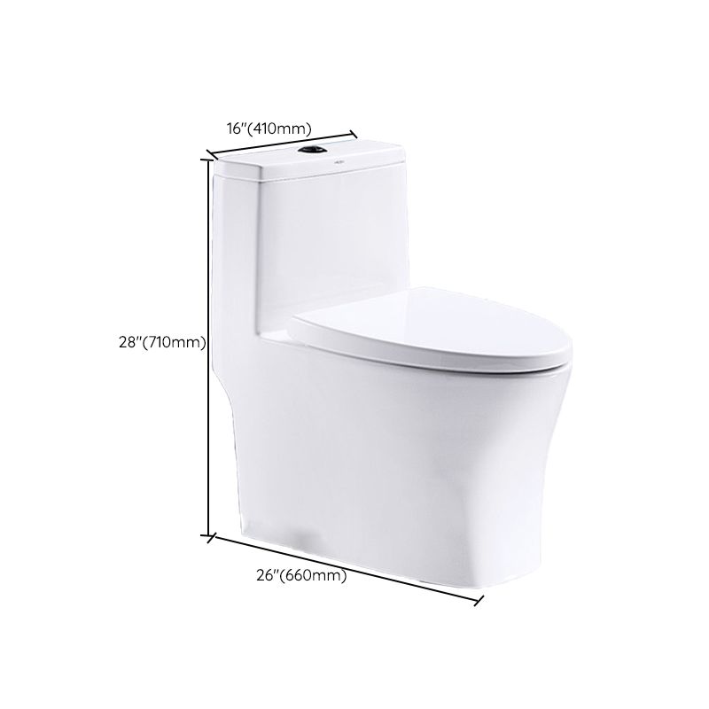Traditional All-In-One Flush Toilet Floor Mounted Porcelain Toilet Bowl