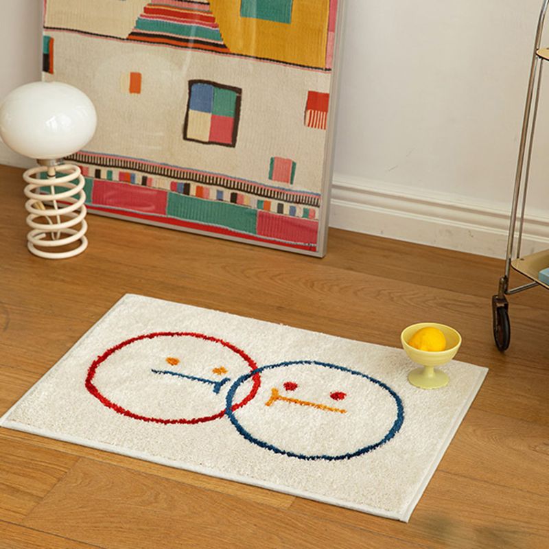 Beige Modern Rug Blending Spots Rug Non-Slip Backing Rug for Living Room