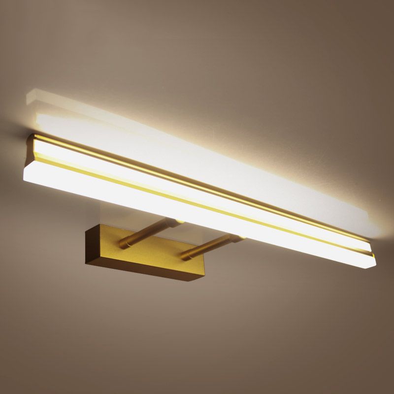 Illuminazione da parete tonalità lineare moderna semplice stile metallo a 2 luci lampada sconde