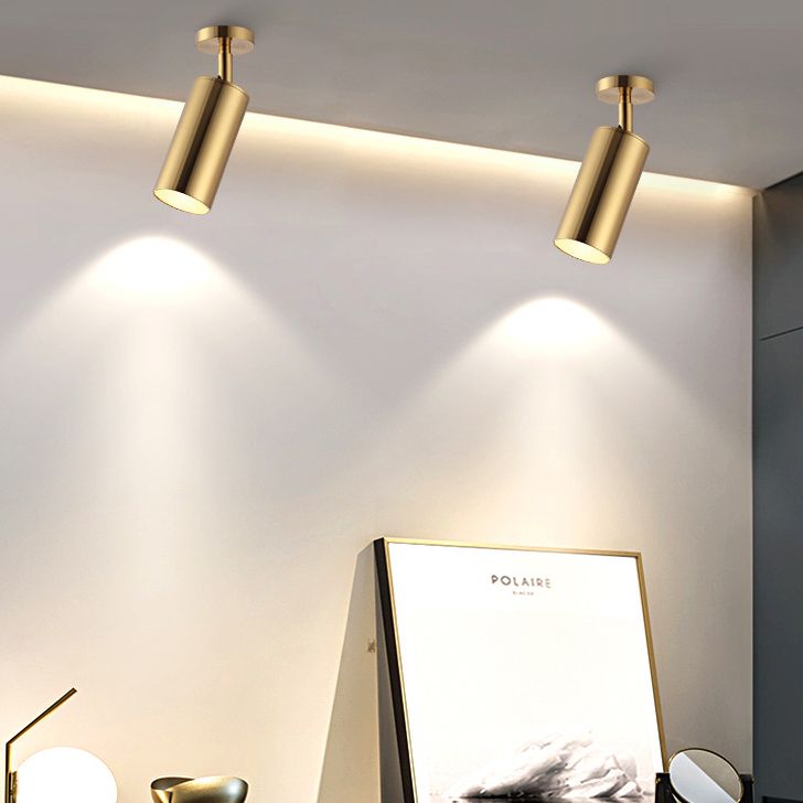 Modern Track Lighting Ideas Minimalist Style in Golden  Living Room Aisle Restaurant Household and Clothing Store Commercial Surface Mounted Spotlight