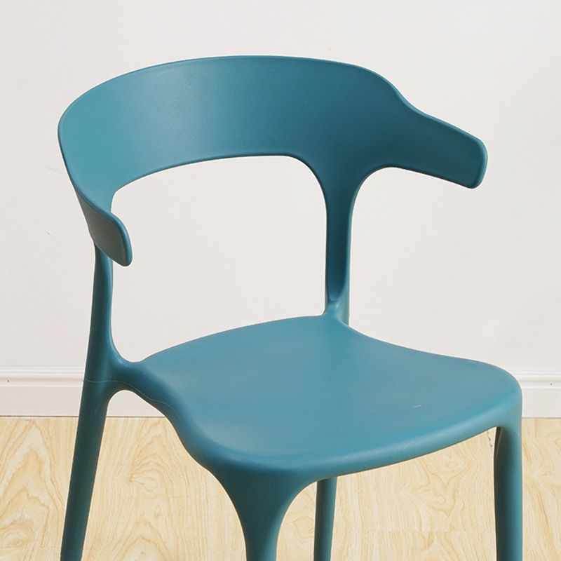 Glam Indoor-Outdoor Chair Stacking Dining Armless Side Chair