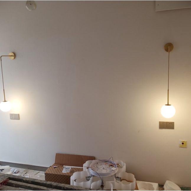 Glas Kugel Wandleuchte minimalistische Leuchtenleuchte für Schlafzimmer