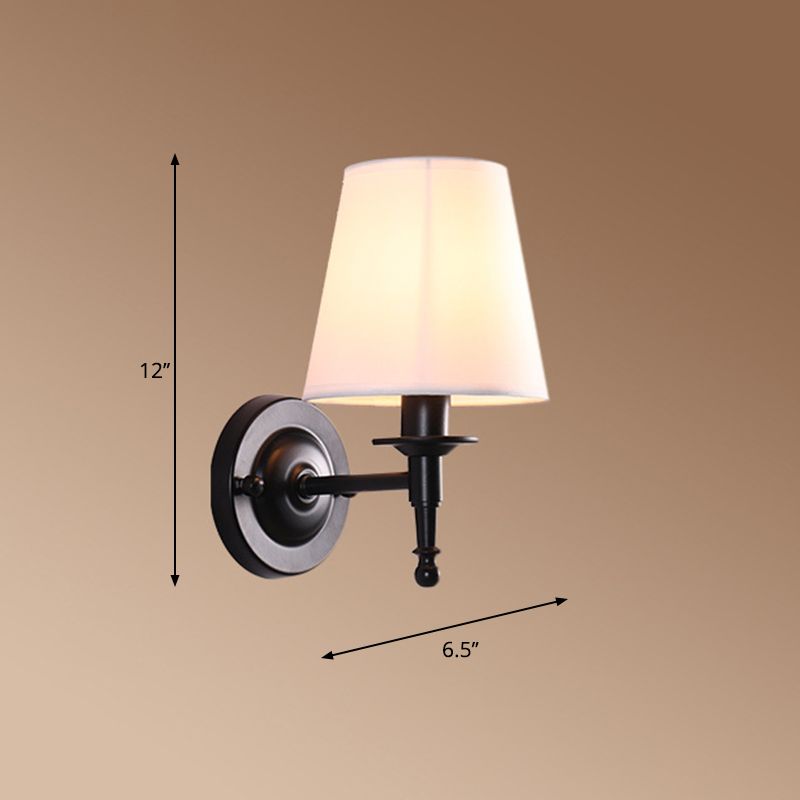 Wandleuchte aus Stoff mit Eimerschirm, Wandleuchte im Vintage-Stil, für Flur, Wandmontage